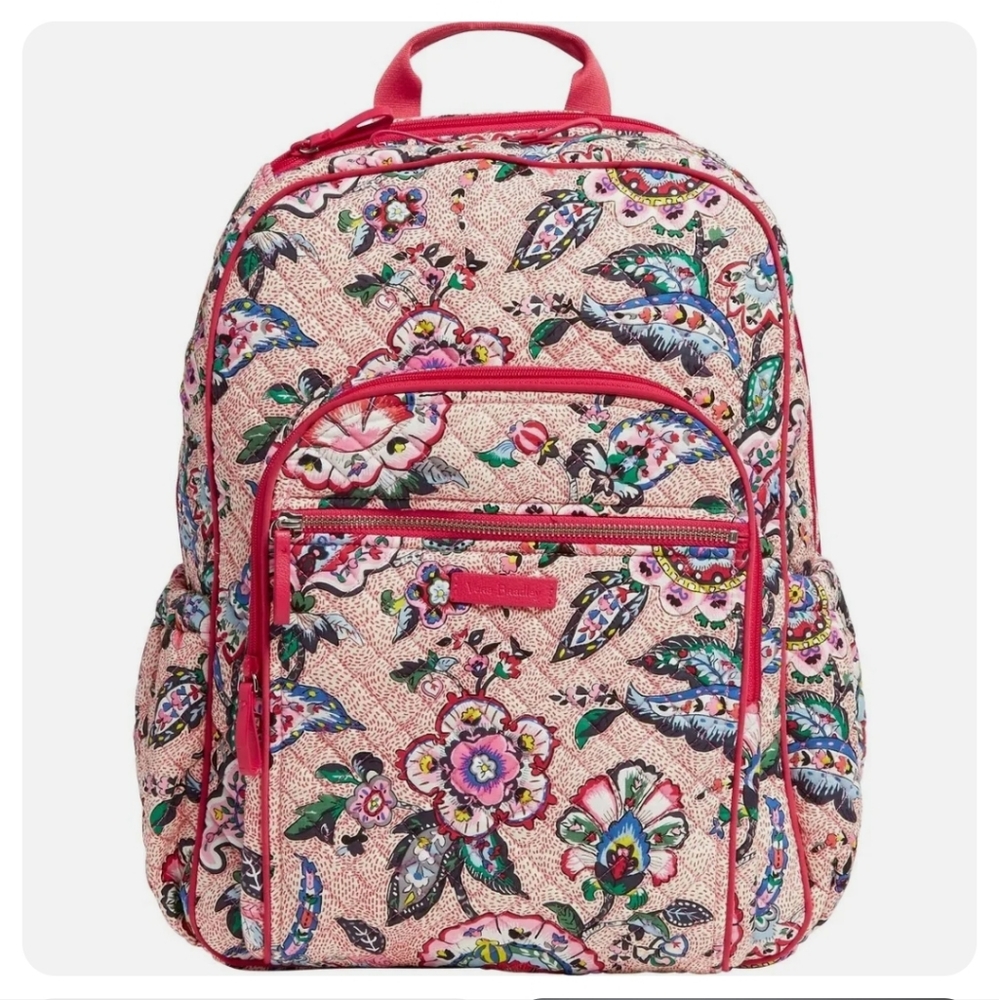 Vera Bradley Stitched Garden Campus Totepack